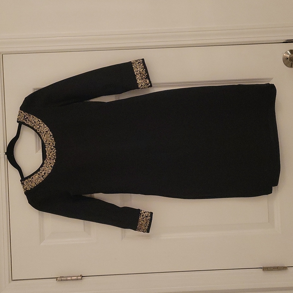 Black with Gold sequins dress